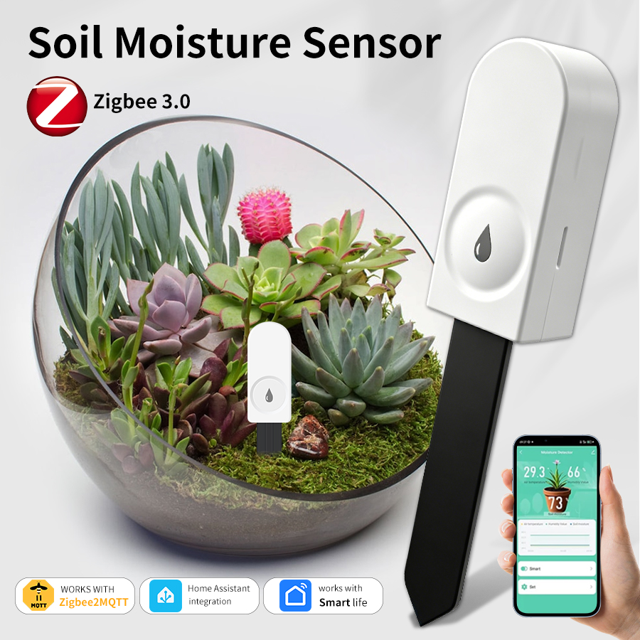 Intervalometer Timer - Slimme ZigBee Bodemvochtsensor Temperatuur-vochtigheidsmeter Detector Thermo-hygrometer