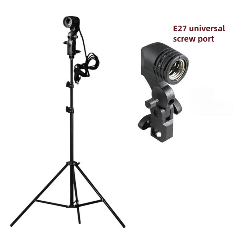 Photography Umbrella Lights - Gloeilampstandaard 2M, E27 AC-aansluiting met parasollamphouder,