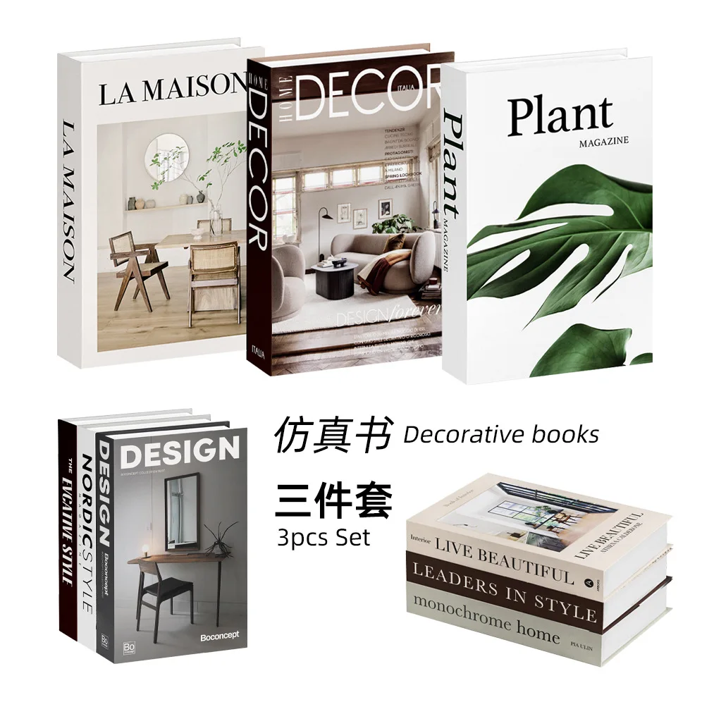 Photography Magazine - 3 stuks/verpakking Simulatieboeken voor decoratie Luxe
