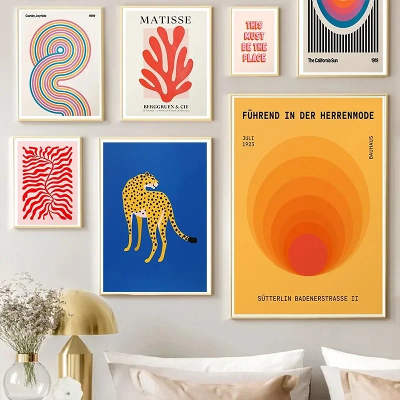 Photography Architecture - Matisse abstracte canvas luipaard kleurblok esthetische