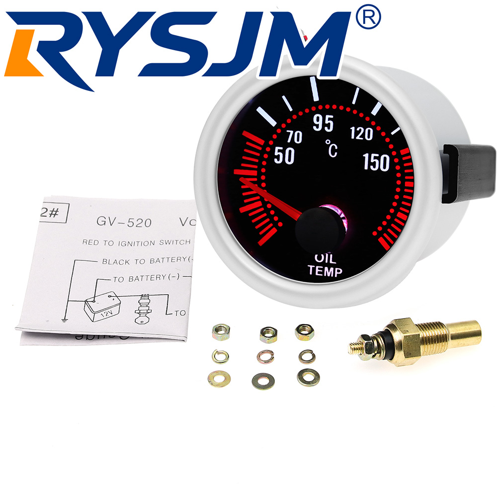 Light Meter Incident - 50-150 ℃ 52MM Olietemperatuurmeter met temperatuursensor