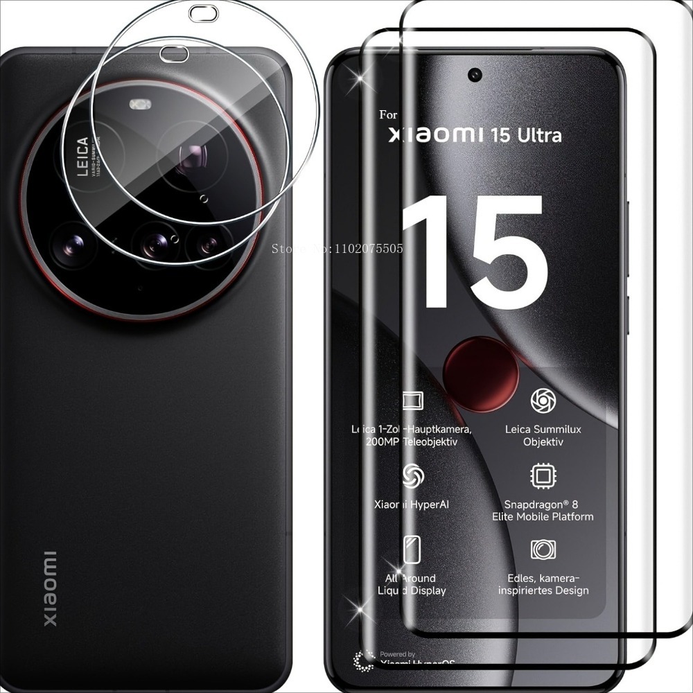 Xiaomi Photography Kit 15 Ultra - [4-in-1] 2 stuks 3D gehard glas