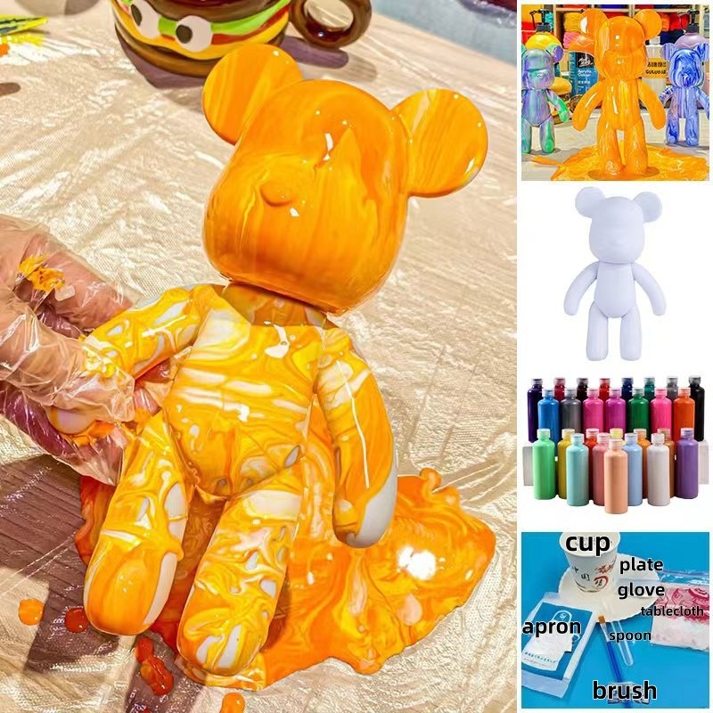 Photography Desk - 23 cm DIY Verfvloeistof Beer Figuur
