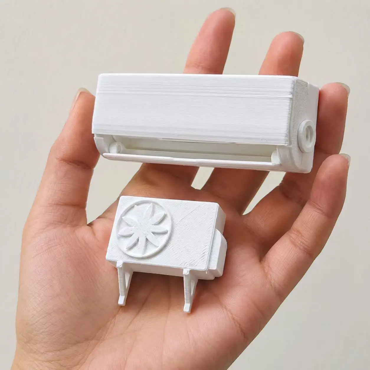 Photography Landscape - 2-delige/1-set 3D-geprinte mini-split airconditioning unit, accessoire