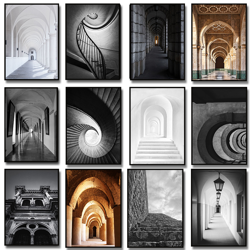 Photography Architecture - Moderne abstracte zwart-witte esthetische ruimte architectuur