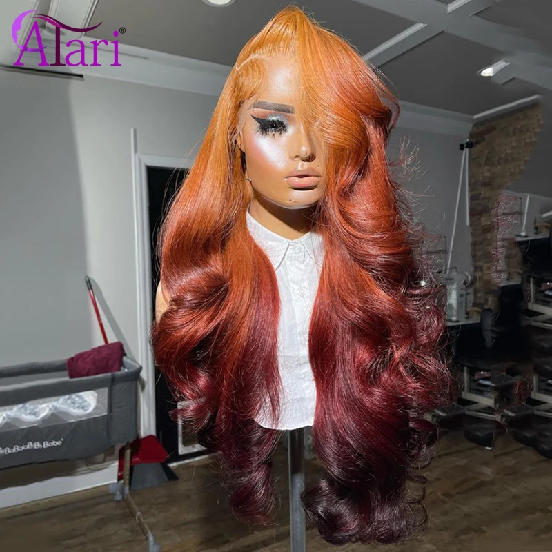 Ombre Oranje Haarwortels 13x4  - Photography Night recensie en prijs