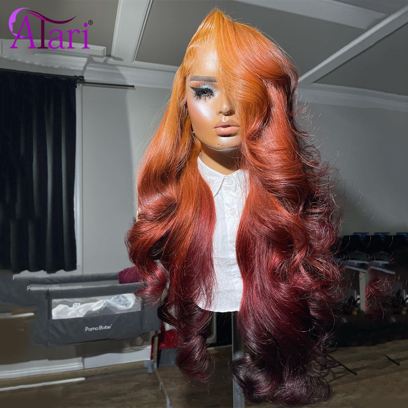Ombre Oranje Haarwortels 13x4  - Photography Night recensie en prijs