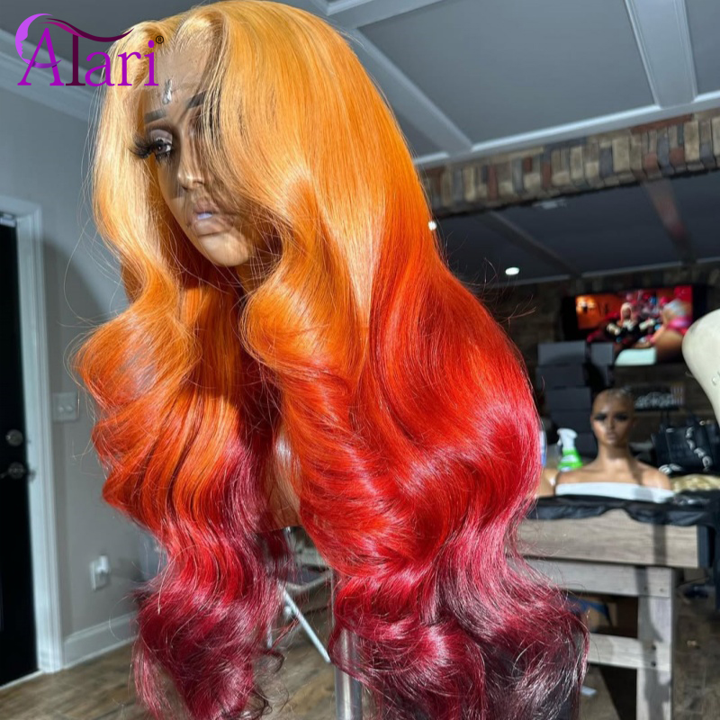 Ombre Oranje Haarwortels 13x4  - Photography Night recensie en prijs
