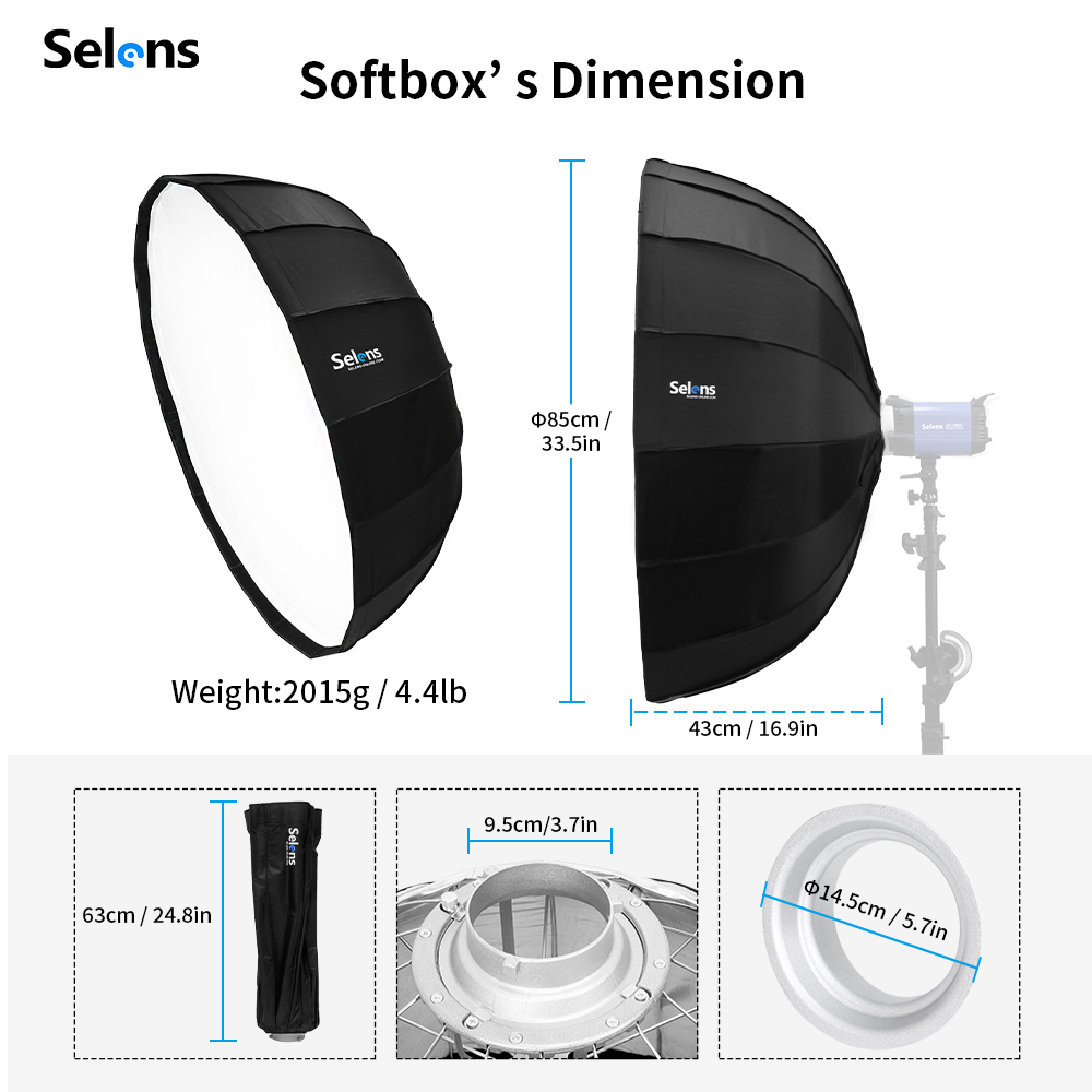 Selens 85Cm Paraplu Radar Soft - Photography Umbrella Lights recensie en prijs
