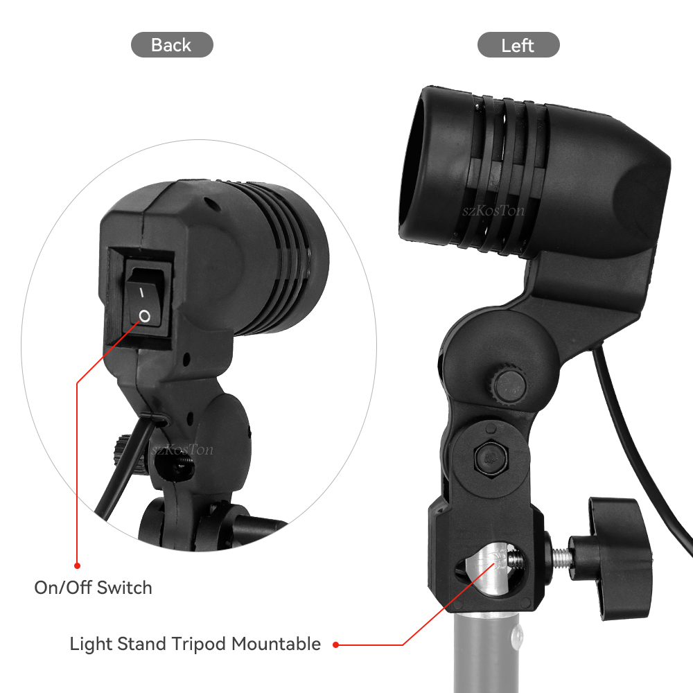 Enkele kop lamphouder E27-fitt - Photography Umbrella Lights recensie en prijs