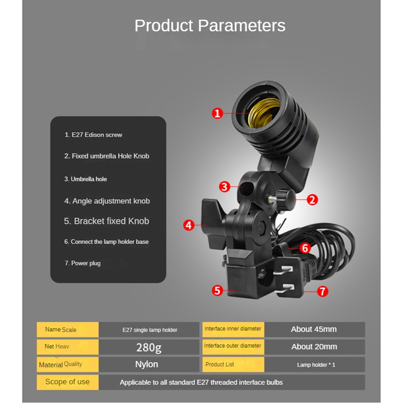 Lichtlamp Fotostudio E27 AC-aa - Photography Umbrella Lights recensie en prijs