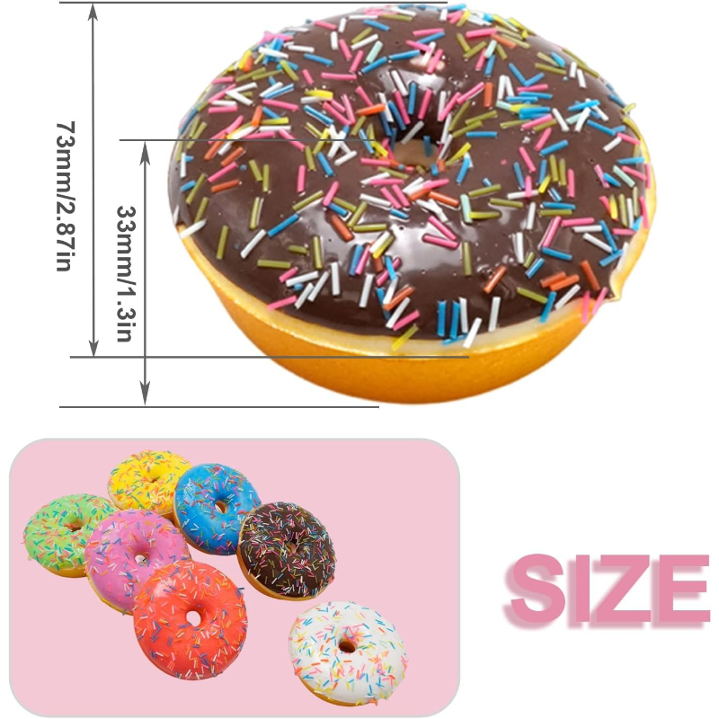7 stuks nep donuts, kunstmatig - Photography Food recensie en prijs