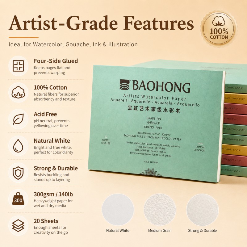 BaoHong Artist Grade Aquarelpa - Photography Architecture recensie en prijs