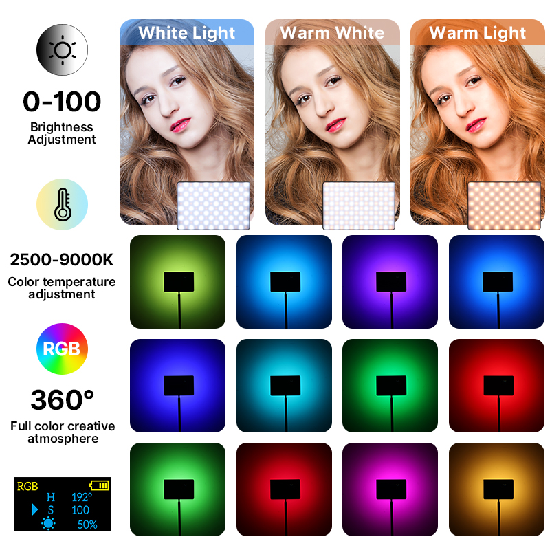 Ulanzi lt003 15w rgb video lic - Photography Umbrella Lights recensie en prijs