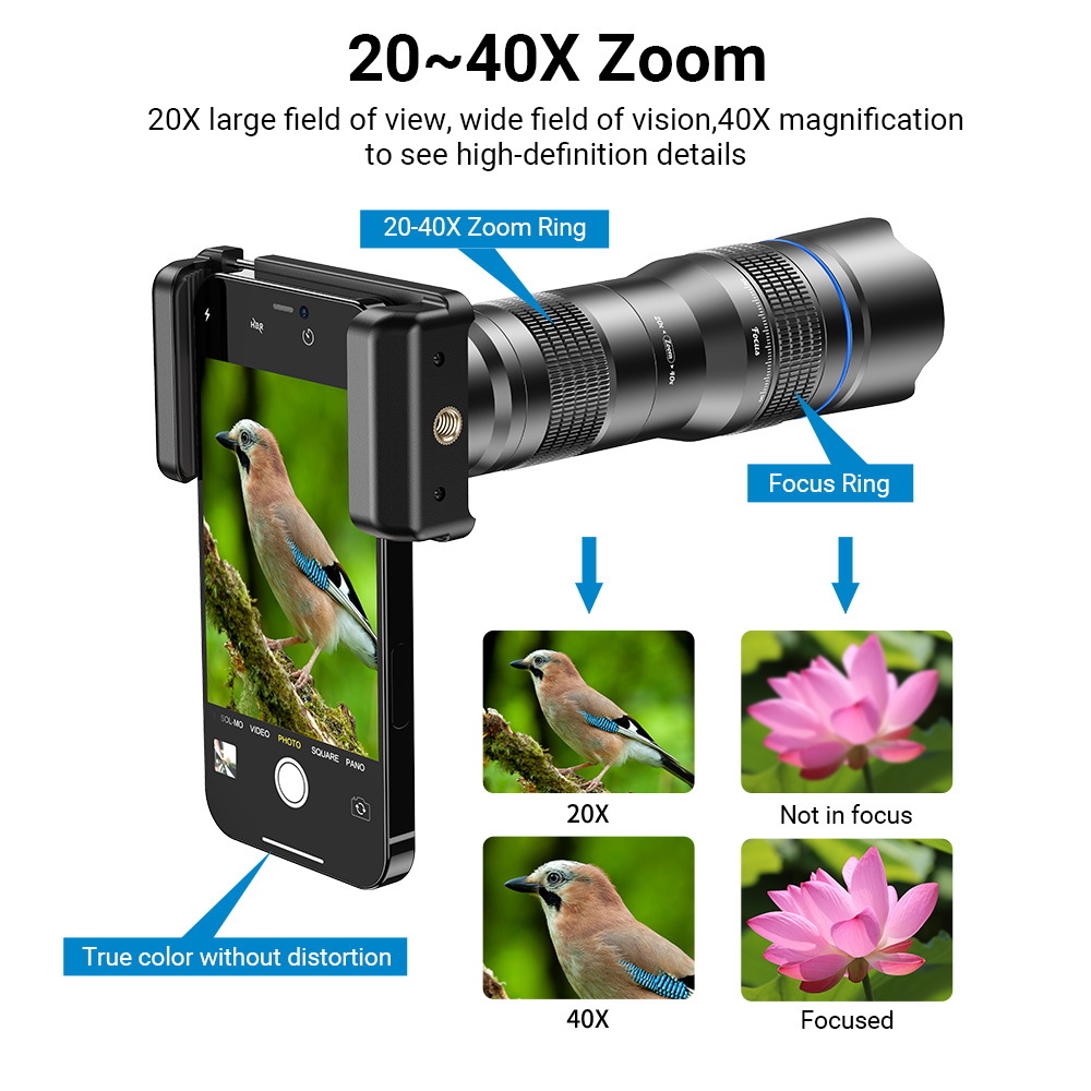 APEXEL HD Metalen 20-40x Zoom  - Photography Kit Samsung S26 Ultra recensie en prijs